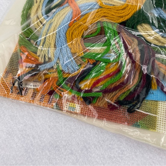 VTG The Creative Circle DIY Needlepoint Kit 1424 Harvest Time 1983 Embroidery - Picture 10 of 12